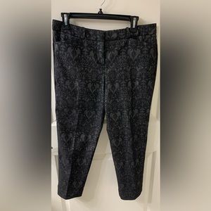 Worthington Slim fit Women's Pants Grey Black Glitter Color size 8 P Mid rise